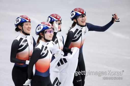 한국 여자 쇼트트랙대표팀. 사진=게티이미지코리아