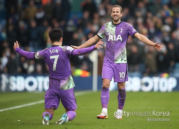 손흥민(왼쪽)과 해리 케인. 사진=게티이미지코리아