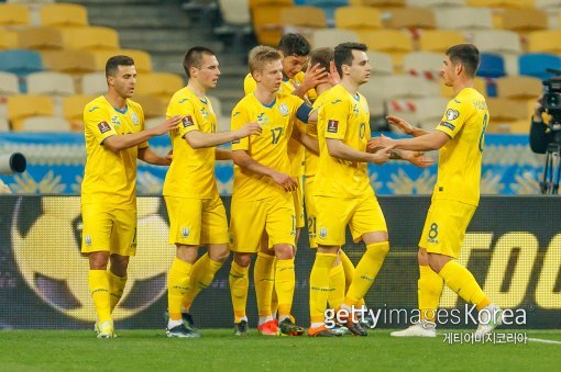 우크라이나 축구대표팀. 사진=게티이미지코리아