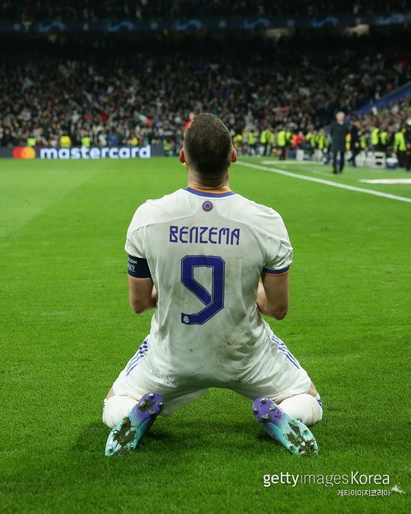 득점후 포효하는 카림 벤제마. 사진=게티이미지코리아.