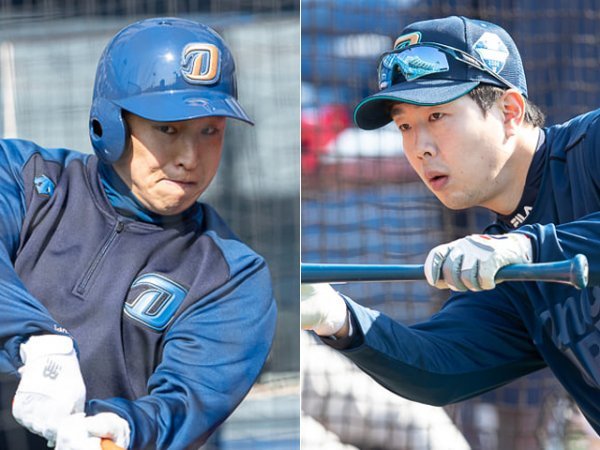 NC 손아섭(왼쪽), 박건우. 사진제공 | NC 다이노스