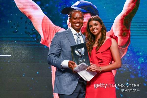 타이거 우즈(왼쪽)와 그의 딸 샘. 사진=게티이미지코리아