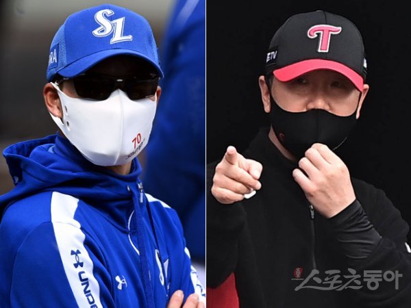 삼성 허삼영 감독(왼쪽), LG 류지현 감독. 스포츠동아DB