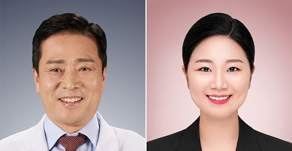 연구에 참여한 강남나누리병원 관절센터 이광열 병원장(왼쪽)과 의학연구팀 박성희 연구원 사진제공|나누리병원