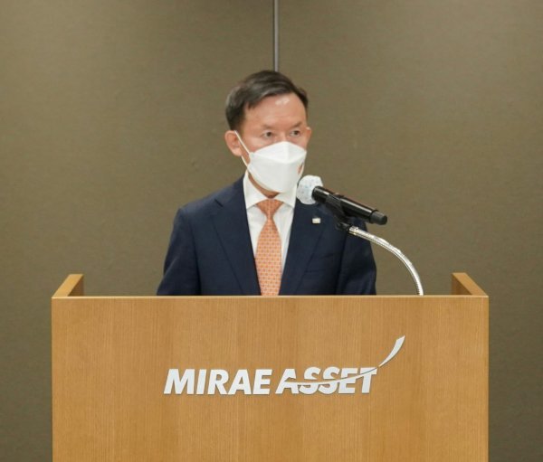 미래에셋증권 정기주주총회에 참석한 최현만 회장. 사진제공 l 미래에셋증권