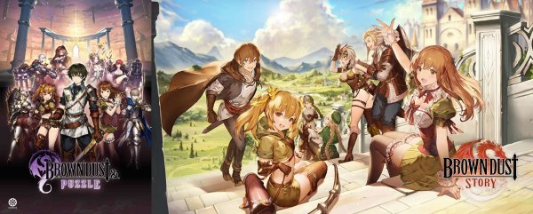 네오위즈가 인기 지적재산권(IP) ‘브라운더스트’를 기반으로 개발 중인 ‘브라운더스트 앤 퍼즐’(왼쪽)과 ‘브라운더스트 스토리’. 사진제공｜네오위즈