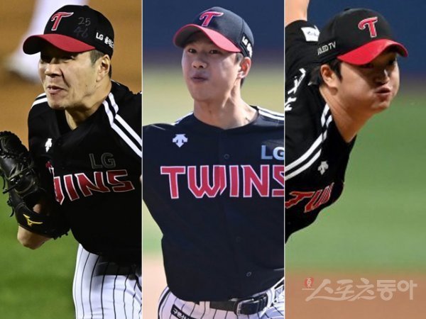 LG 김대유, 정우영, 고우석(왼쪽부터). 스포츠동아DB