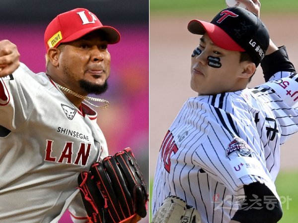 SSG 노바(왼쪽), LG 임찬규. 스포츠동아DB