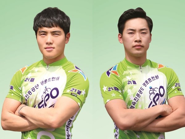 경륜 21기 성낙송(왼쪽)과 정하늘. 오랫동안 슈퍼특선급을 유지해온 베테랑이지만 6개월여의 실전 공백 후유증으로 인해 최근 깊은 부진에 빠져 있다. 사진제공|국민체육진흥공단