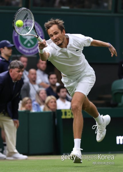 다닐 메드베데프의 2021년 윔블던 대회 모습. 사진=게티이미지코리아
