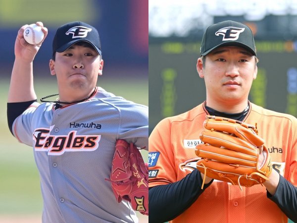 한화 강재민(왼쪽), 이민우. 사진 | 스포츠동아DB, 한화 이글스