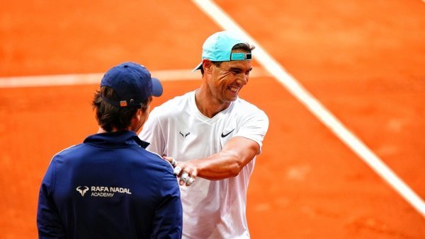 무투아 마드리드 오픈 공식 홈페이지에 게재된 라파엘 나달의 첫 공식훈련 모습.