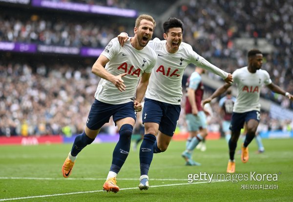 손흥민과 해리 케인. 사진=게티이미지 코리아.