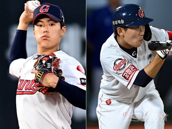 롯데 한태양(왼쪽), 김세민. 스포츠동아DB