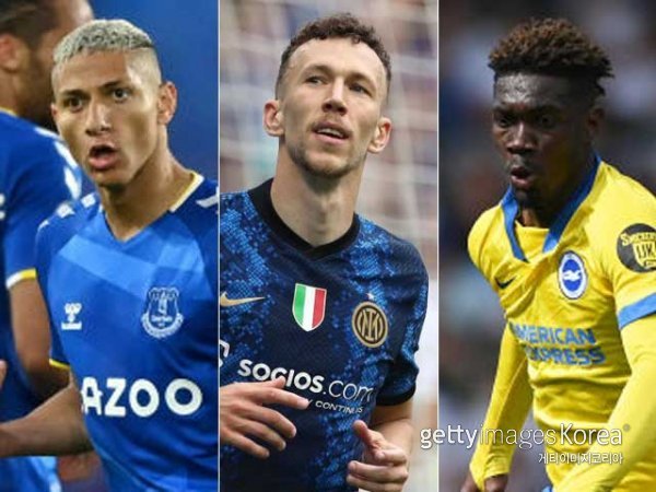 히샬리송, 이반 페리시치, 이브 비수마(왼쪽부터). 사진=게티이미지코리아