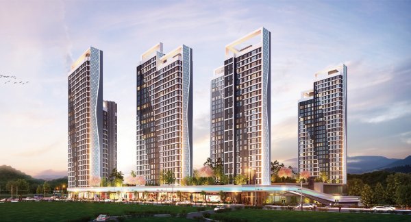 목포 ‘용해2단지 아파트 주택재건축정비사업’ 투시도. 사진제공｜중흥토건