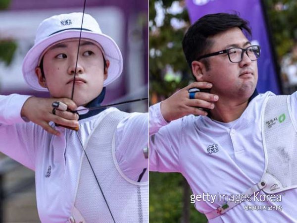 안산(왼쪽), 김우진. 사진=게티이미지코리아