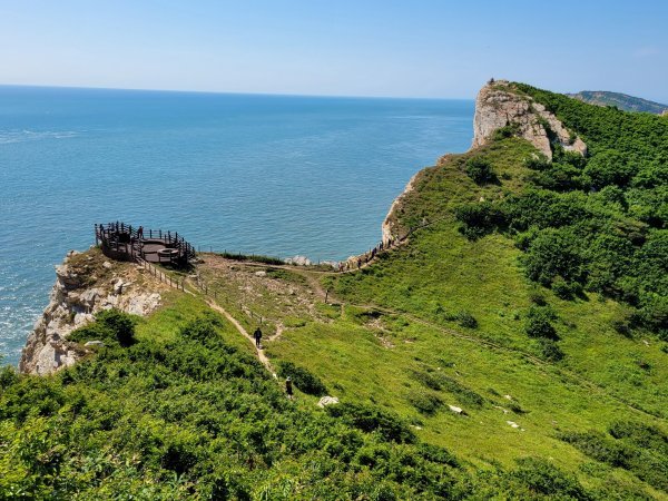 인천 대청도의 명소 서풍받이의 뒷편은 울창한 숲을 이루고 있다. 대청도가 생긴 10억 년 전부터 섬으로 부는 매서운 해풍을 막아준
고마운 존재인 서풍받이는 누구나 쉽게 갈수 있는 1시간30분 정도의 트레킹 코스가 있다. 사진제공|한국관광공사