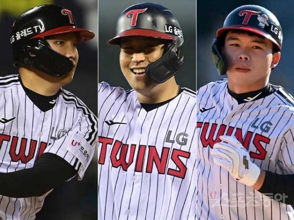 LG 문보경, 유강남, 문성주(왼쪽부터). 스포츠동아DB