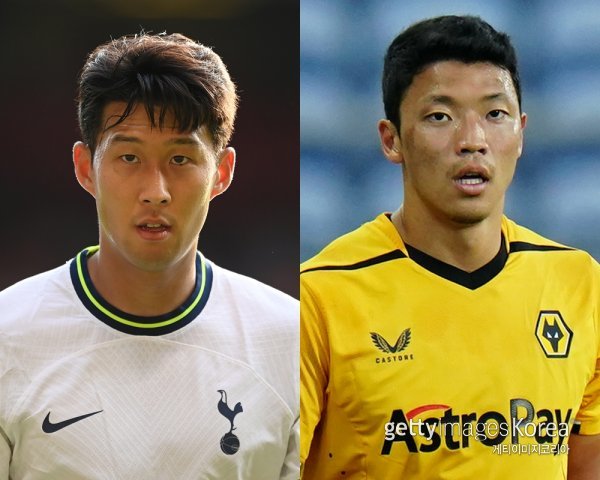 손흥민(왼쪽)·황희찬. 사진=게티이미지코리아