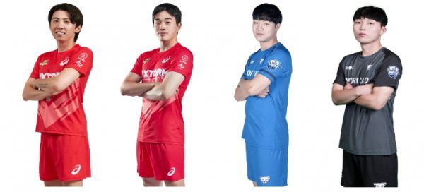 세터 하승우, 리베로 장지원, 리베로 오재성, 아웃사이드 히터 김지한. 사진=한국전력 배구단