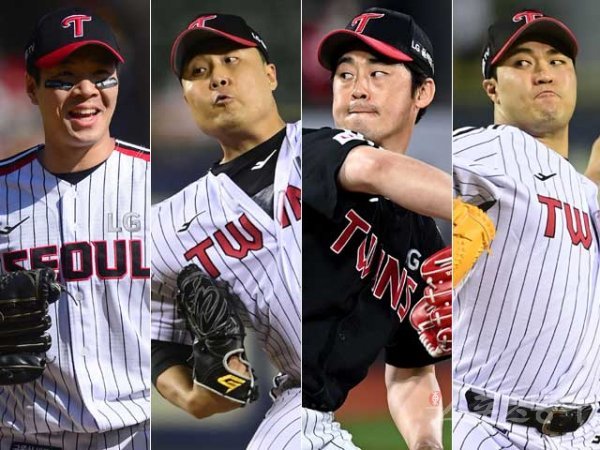 LG 김대유, 이우찬, 진해수, 최성훈(왼쪽부터). 스포츠동아DB