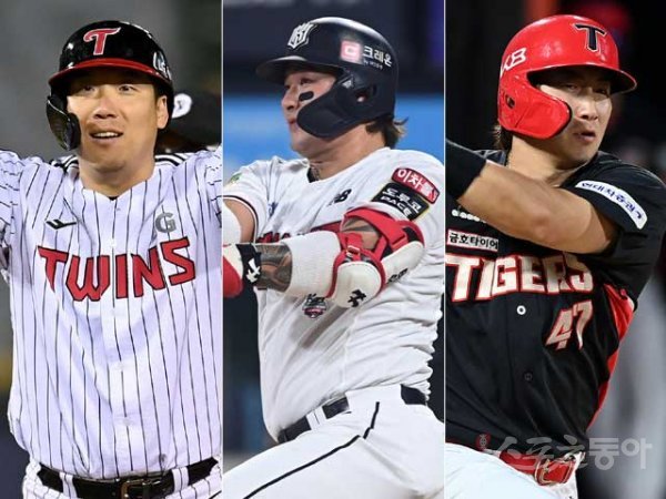 LG 김현수, KT 박병호, KIA 나성범(왼쪽부터). 스포츠동아DB