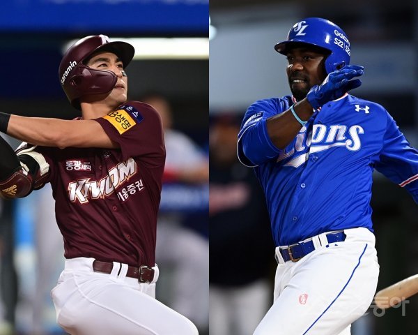 키움 이정후(왼쪽)·삼성 피렐라. 스포츠동아DB