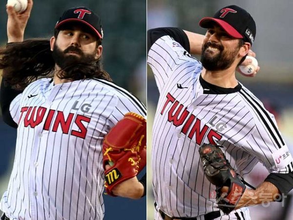 LG 켈리(왼쪽), 플럿코. 스포츠동아DB