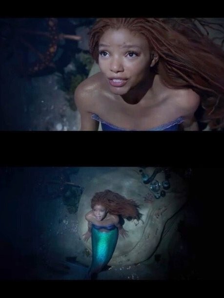 전 세계 누리꾼의 반응이 엇갈리고 있는 흑인배우 할리 베일리가 주연한 디즈니 영화 ‘인어공주’ 예고편의 한 장면. 사진제공｜월트 디즈니 컴퍼니