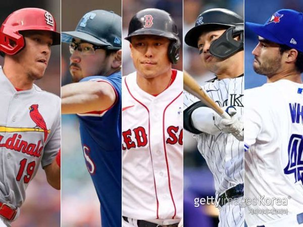 토미 현수 에드먼, 데인 더닝, 롭 레프스나이더, 코너 조, 미치 화이트(왼쪽부터). 사진=게티이미지코리아