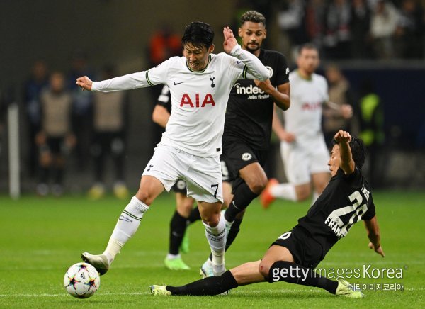토트넘의 손흥민(7)은 3차례 슈팅을 기록했으나 모두 골문을 벗어났다. 사진=게티이미지코리아.