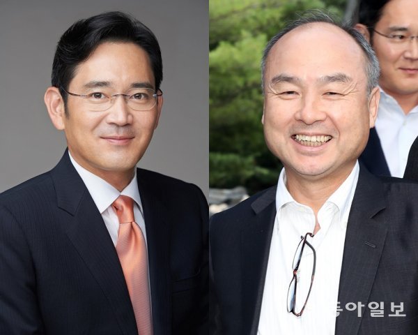 이재용 부회장(왼쪽), 손정의 회장. 동아일보DB