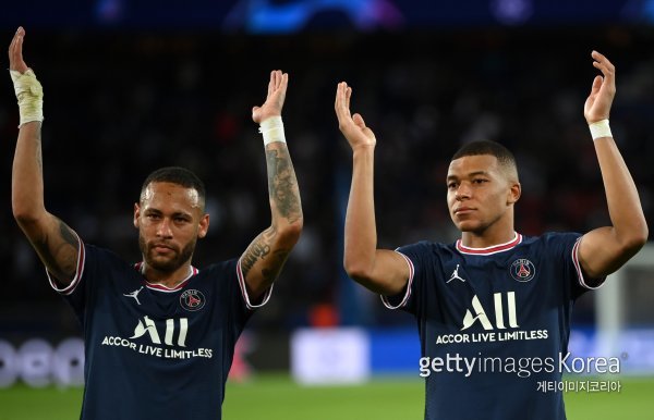 음바페와 네이마르. 사진=게티이미지코리아.