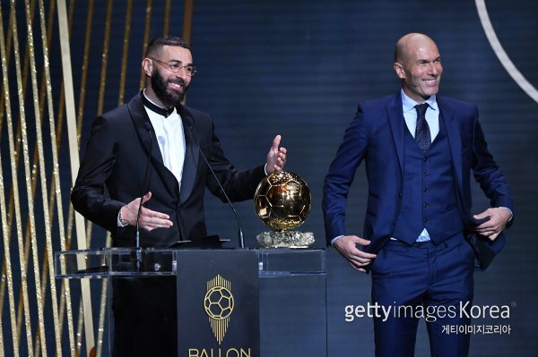 벤제마와 지단. 사진=게티이미지코리아.