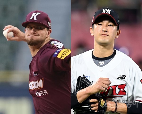 키움 애플러(왼쪽), KT 고영표. 스포츠동아DB