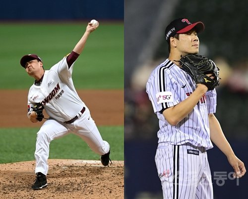 키움 이영준(왼쪽), LG 김대유. 스포츠동아DB