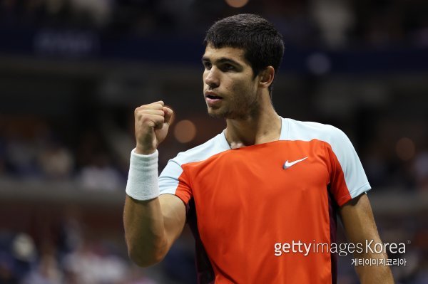 카를로스 알카라스의 2022 US오픈 결승전 당시 모습. 사진=게티이미지코리아.