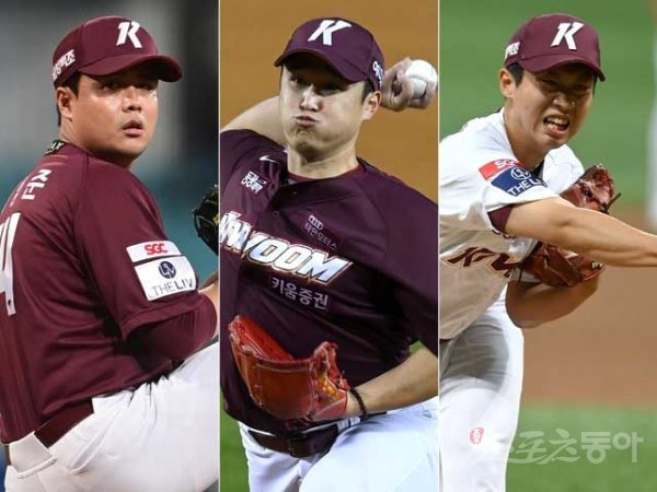 키움 이영준, 최원태, 김동혁(왼쪽부터). 스포츠동아DB