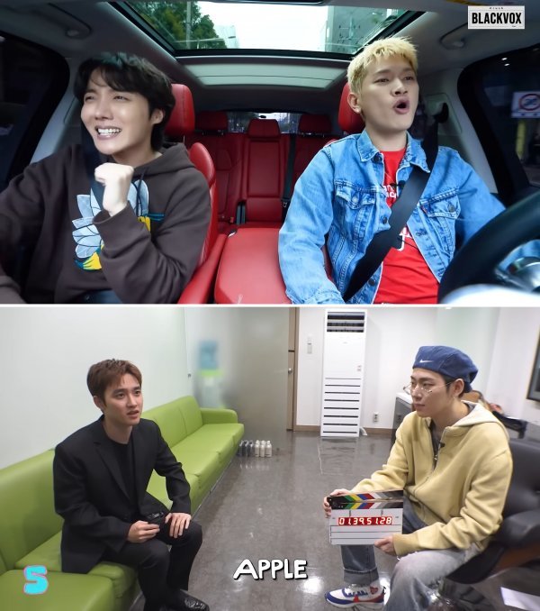 가수들의 무대는 이제 음악프로그램에 국한되지 않는다. 방탄소년단 멤버 제이홉과 가수 크러쉬, 지코와 엑소의 도경수(위 왼쪽부터 
시계 반대방향으로)가 각각 유튜브 콘텐츠 ‘블랙복스’와 ‘5분만’을 통해 다양한 음악 이야기를 나누고 있다. 사진출처｜유튜브 채널
 ‘Crush’·‘ZICO’ 영상 캡처