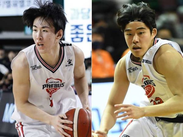 현대모비스 서명진(왼쪽), 김동준. 사진제공 | KBL