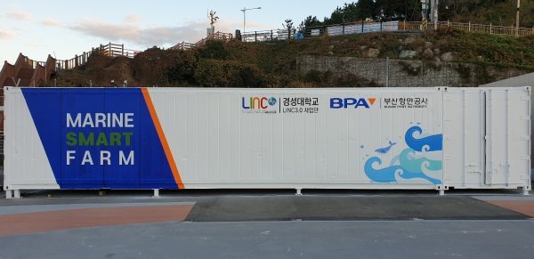 부산항만공사가 경성대학교와 용호부두 내 유휴부지에 조성한 스마트팜 인프라 연구시설 모습. 사진제공|부산항만공사