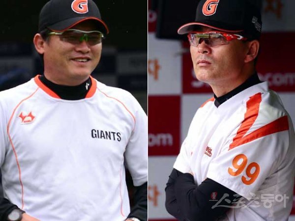 롯데 박흥식 수석코치(왼쪽), 이종운 퓨처스팀 감독. 스포츠동아DB