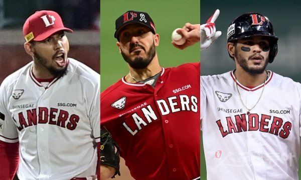 SSG 폰트, 모리만도·, 라가레스(왼쪽부터). 스포츠동아DB