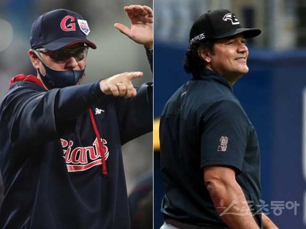 롯데 서튼 감독(왼쪽), 한화 수베로 감독. 스포츠동아DB