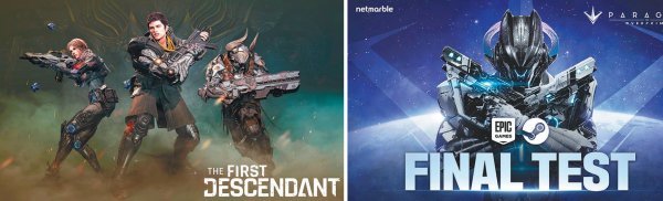 넥슨의 ‘퍼스트 디센던트’, 넷마블의 ‘파라곤: 디 오버프라임’.사진제공｜넥슨·넷마블
