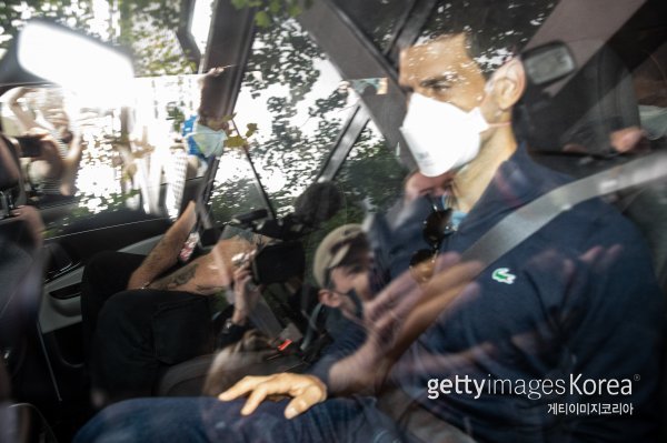 올 1월 호주 입국이 거부 됐을 당시 조코비치.  사진=게티이미지코리아.