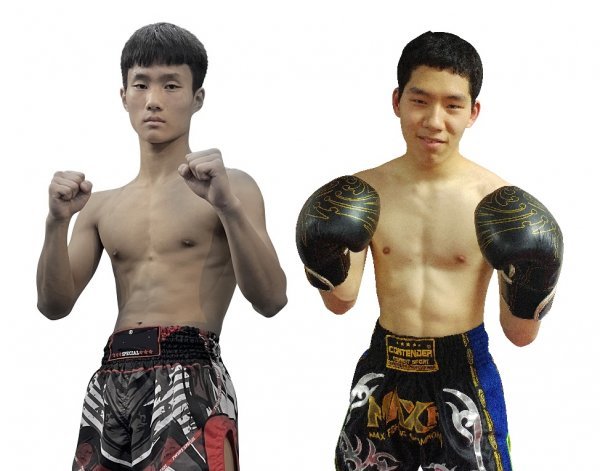 일본 슛복싱대회에 출전하는 맥스FC 밴텀급 1위 박형우(왼쪽)와 5위 안정호.