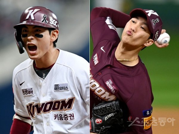 키움 이정후(왼쪽), 안우진. 스포츠동아DB
