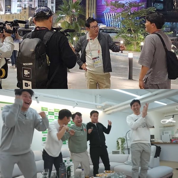 방송인 이경규(위 사진), 축구스타 이천수(아래 사진 왼쪽에서 세 번째) 등이 유튜브로 ‘2022 FIFA 카타르 월드컵’ 관련 콘텐츠를 내놔 화제몰이를 하고 있다. 사진제공|유튜브 채널 흥마늘 스튜디오·리춘수 영상 캡처